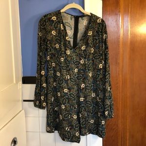 Forest green flower romper from Zara, sz M.
